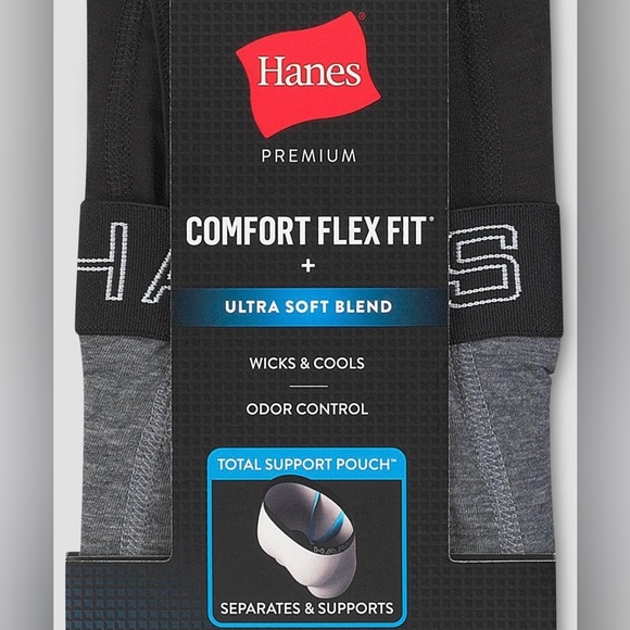 Hanes Men's Total Support Pouch Trunk Underwear.  ( 1 black, size M); NWOT. - Picture 9 of 14